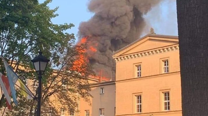 Pilne! Pożar szkoły w Lublińcu 3