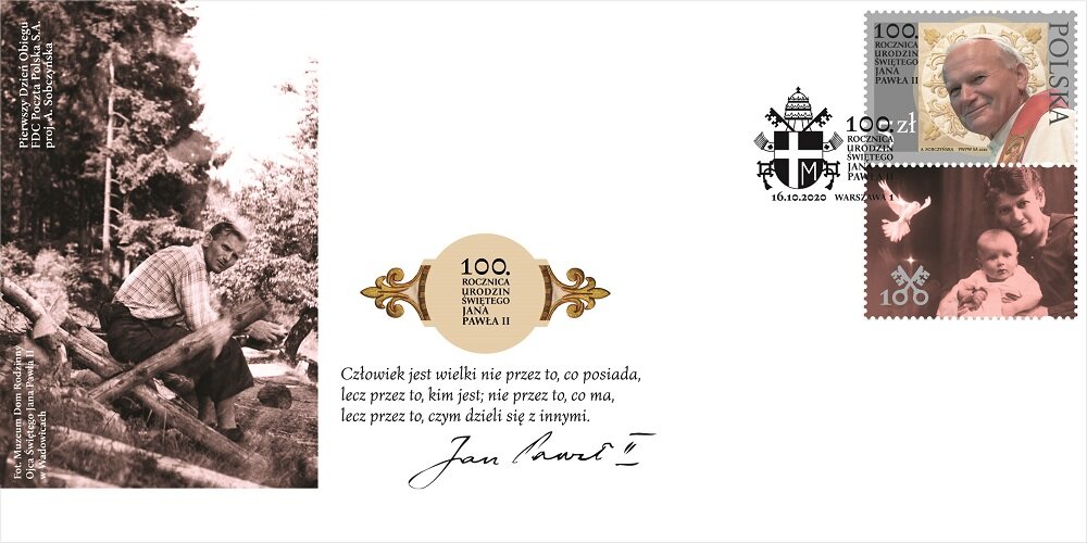 Poczta Polska wypuściła dzisiaj znaczek upamiętniający postać Świętego Jana Pawła II 3