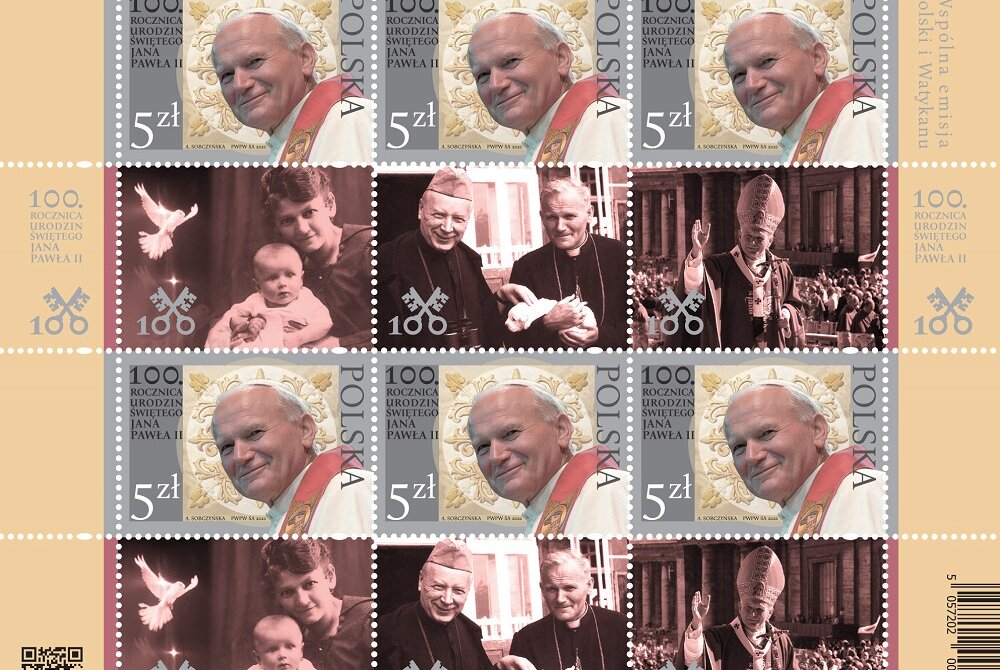 Poczta Polska wypuściła dzisiaj znaczek upamiętniający postać Świętego Jana Pawła II 2