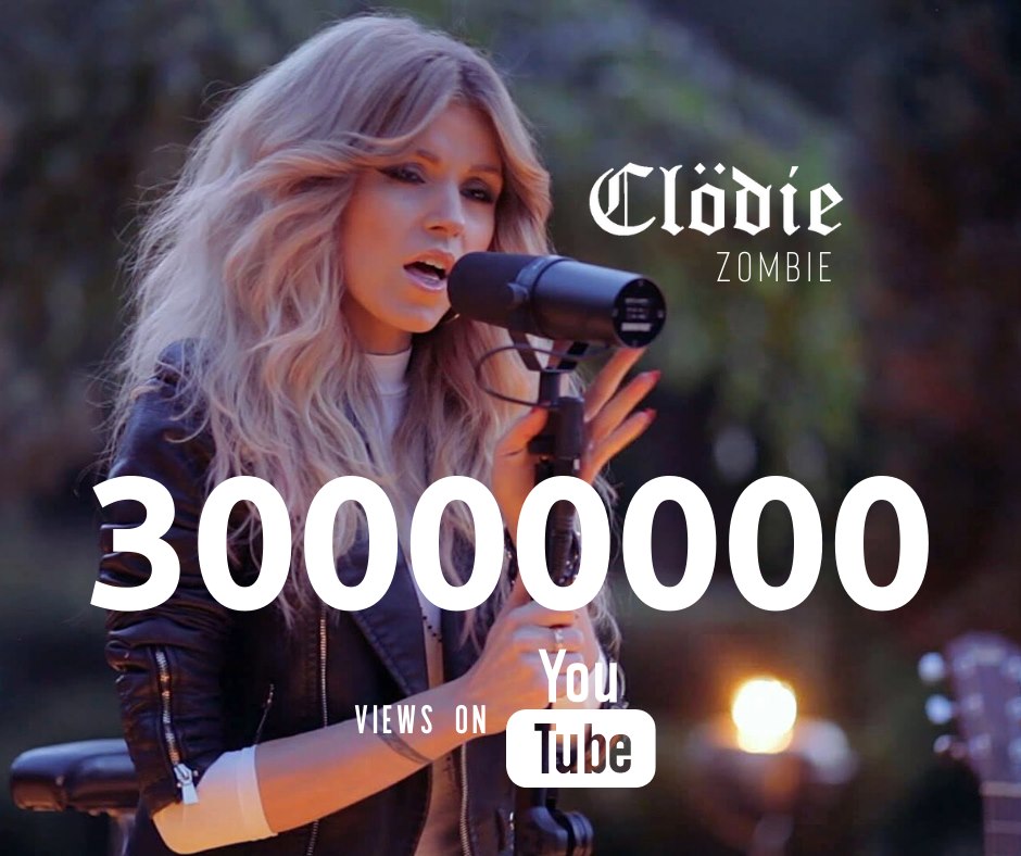 "Zombie" w wykonaniu częstochowskiej wokalistki Clödie zebrał 30 milionów wyświetleń na YouTubie 1