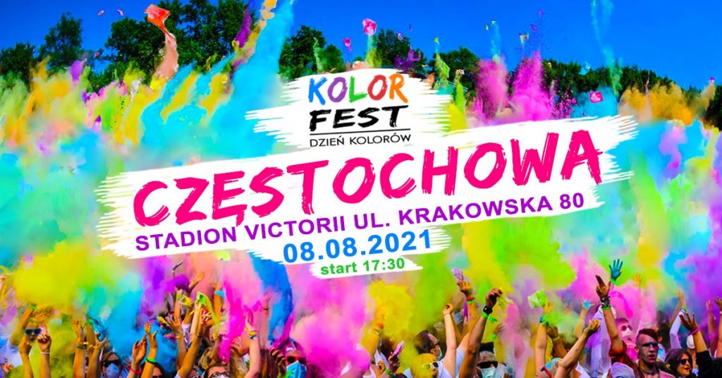 Festiwal Baniek Mydlanych i Kolor Fest w Częstochowie na stadionie Victoria 3