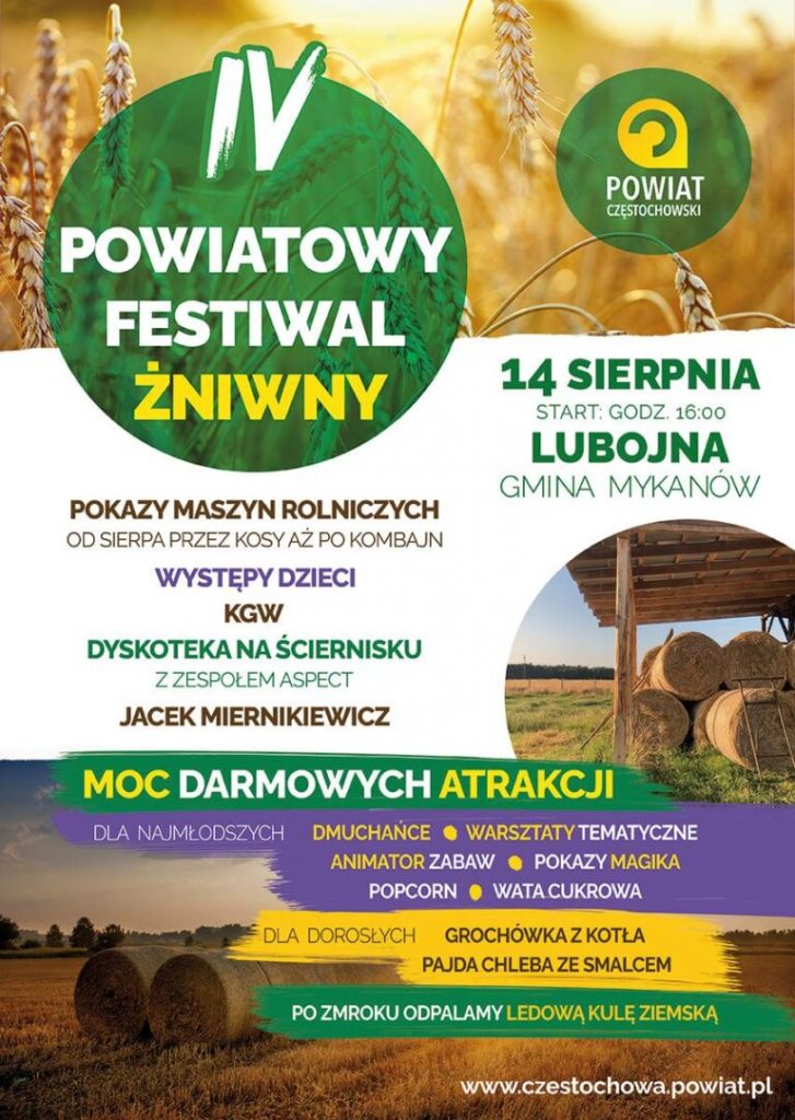 IV Powiatowy Festiwal Żniwny w Lubojnie. Wśród atrakcji pokaz maszyn rolniczych 2