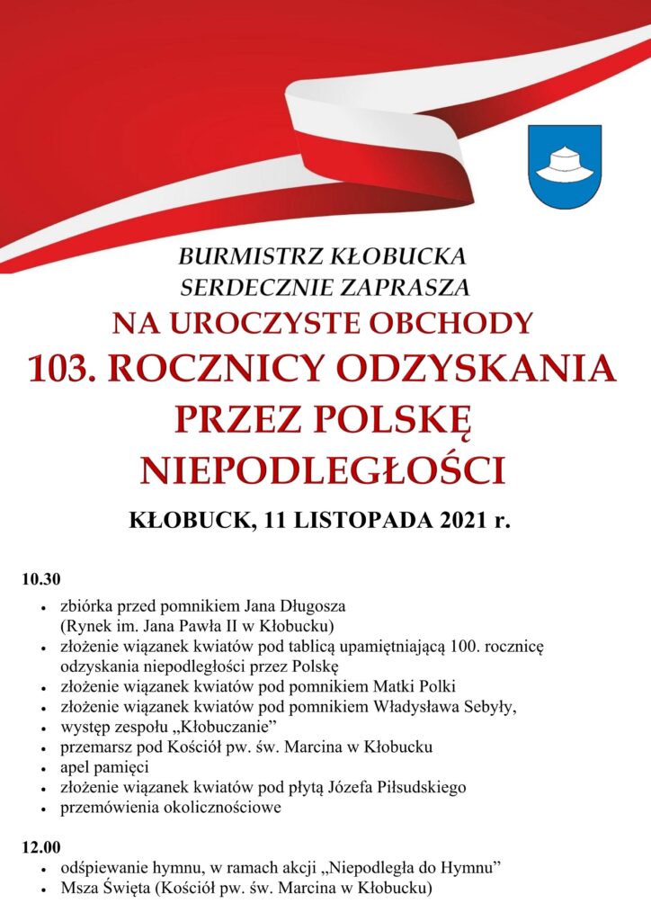 Obchody 103. rocznicy odzyskania niepodległości przez Polskę w Kłobucku 1