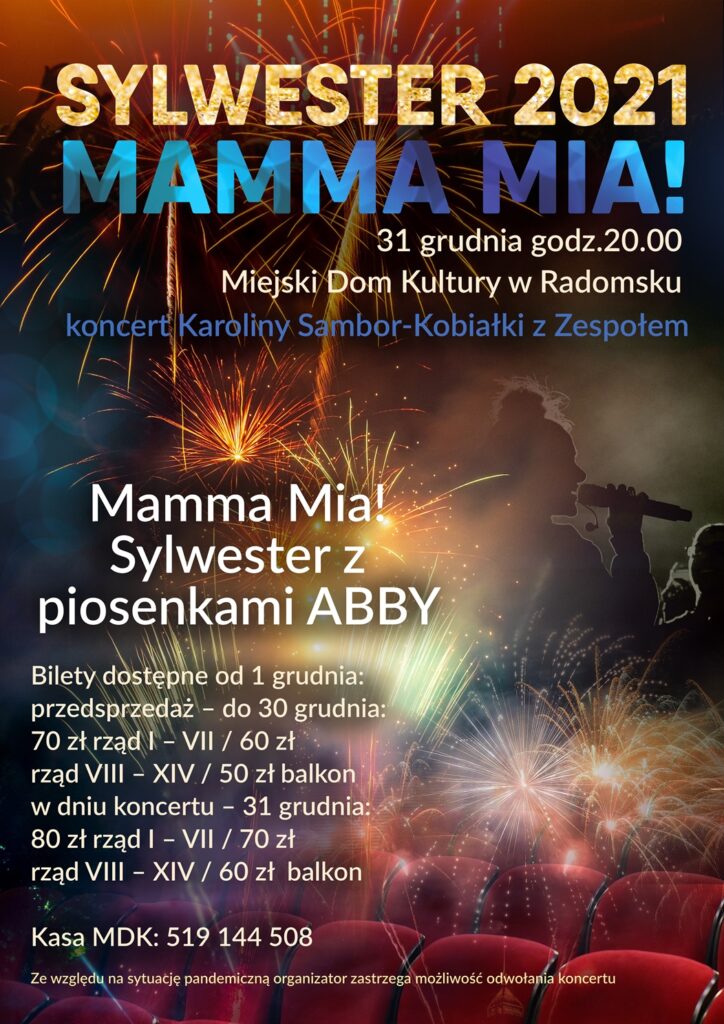 Koncert Sylwestrowy w MDK w Radomsku z największymi hitami Abby 2