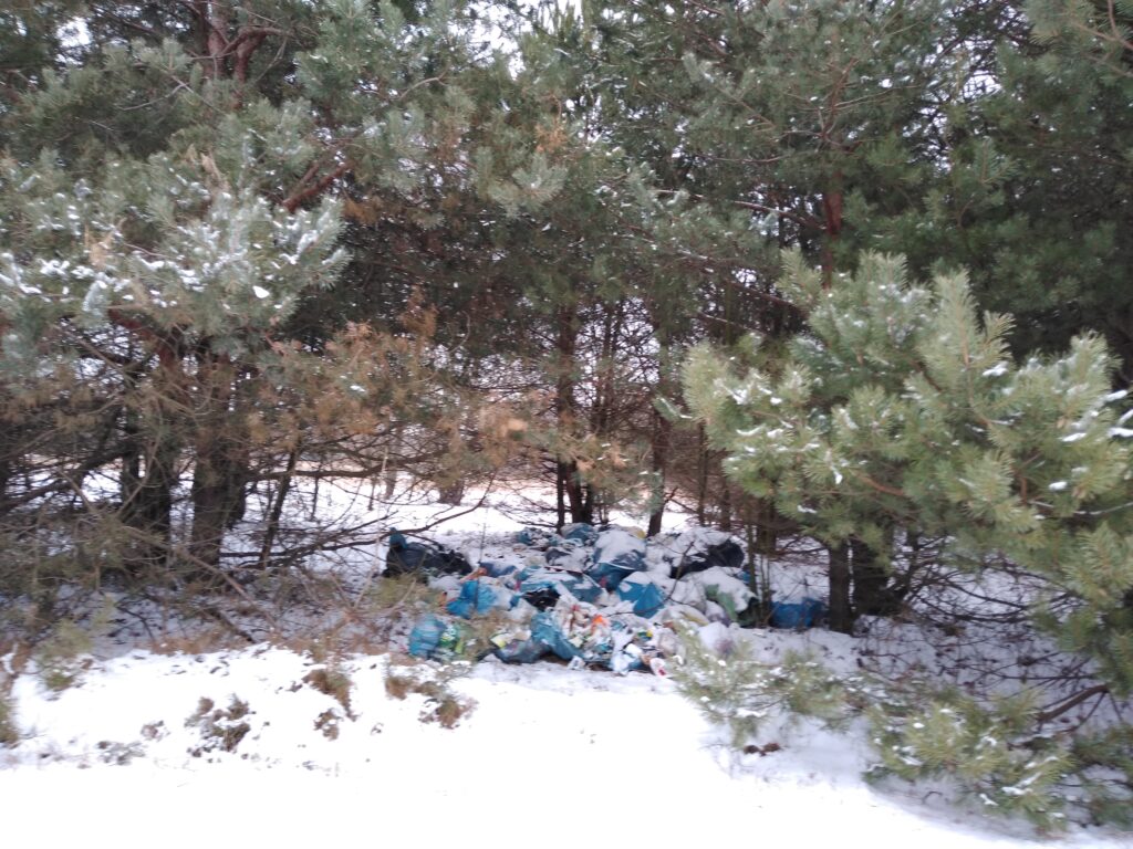 Śmieci w lesie pod Kłobuckiem. Policja bada znalezione na wysypisku paragony i szuka świadków 7