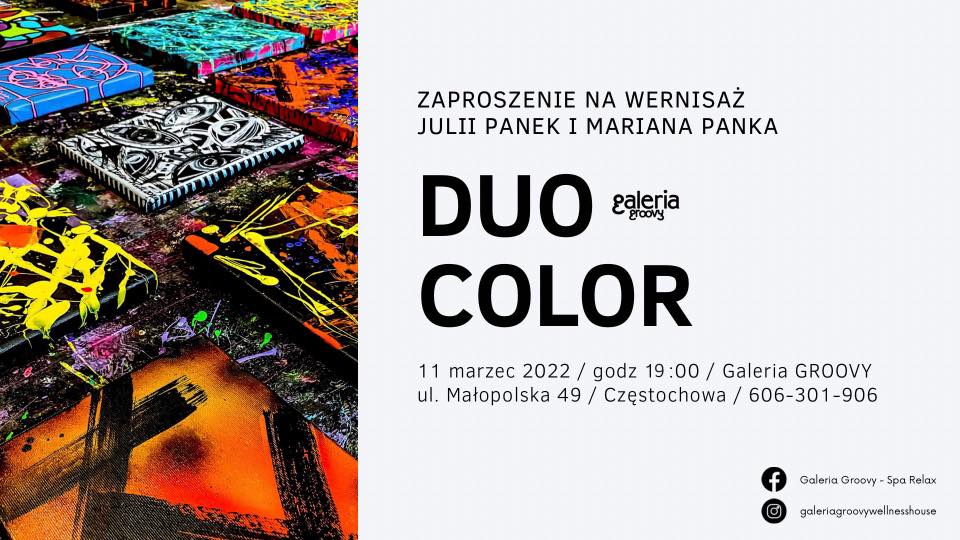 Wystawa "Duo Color" Julii Panek i Mariana Panka w częstochowskiej Galerii Groovy 8