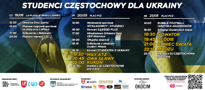 W czwartek w Częstochowie startują Kominalia PCz&UJD 2022. Zagrają m.in. Clödie, Koniec Świata i Mrozu 3