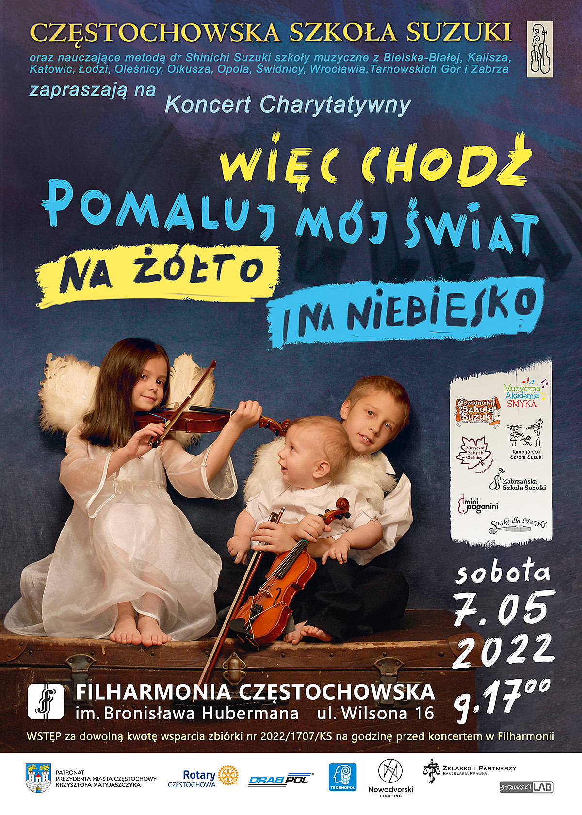 Charytatywny koncert Częstochowskiej Szkoły Suzuki. Na scenie wystąpi ponad 100 młodych artystów 1