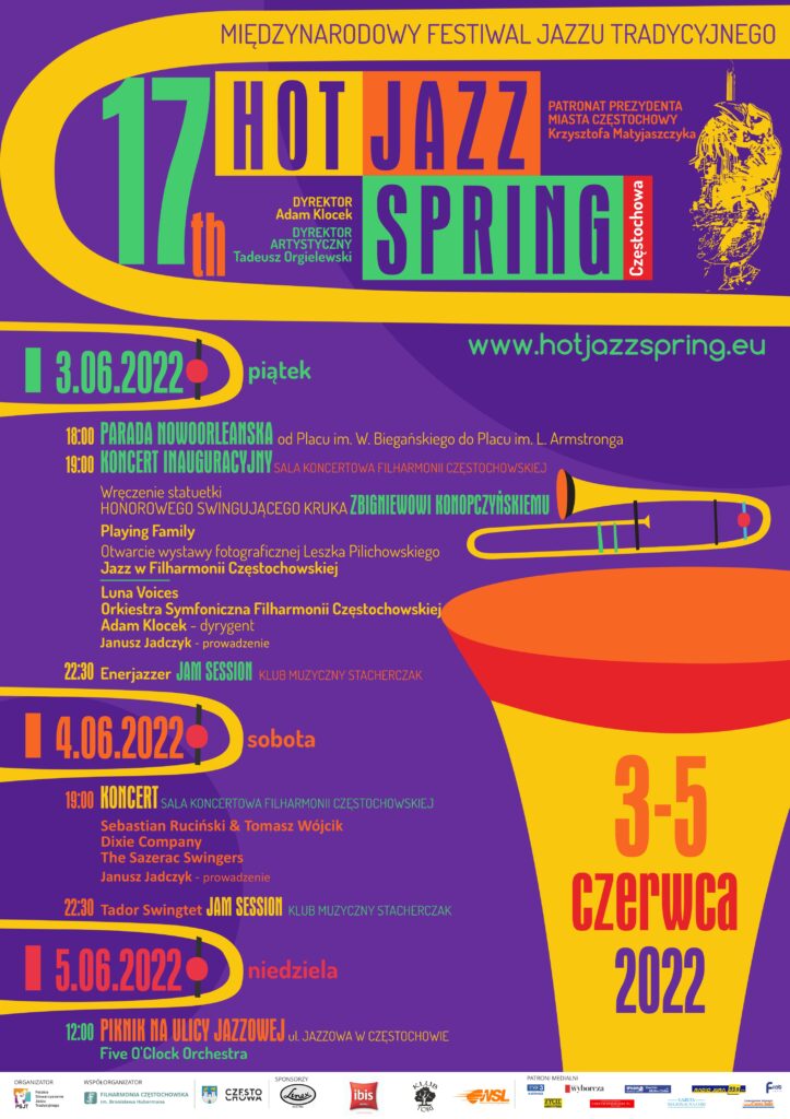 3 czerwca w Częstochowie startuje 17. Międzynarodowy Festiwal Jazzu Tradycyjnego „Hot Jazz Spring” 2