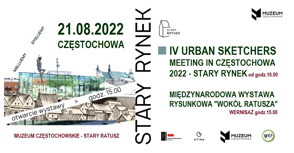 Stary Rynek. "Urban Sketchers meeting in Częstochowa 2022" 1