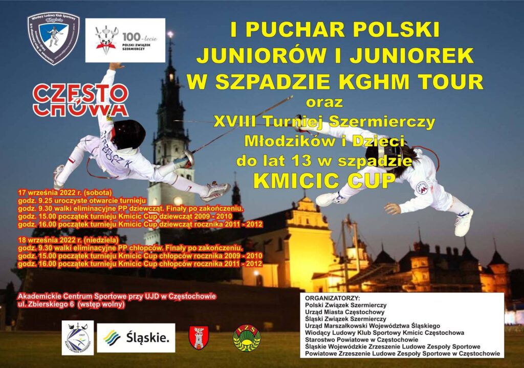Kmicic Cup i Puchar Polski w szpadzie w sobotę i w niedzielę w Częstochowie 2