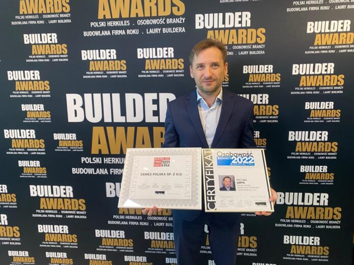 Builder Awards: Cemex Polska "Budowlaną Firmą Roku", Michał Grys z tytułem "Osobowości Branży" 2