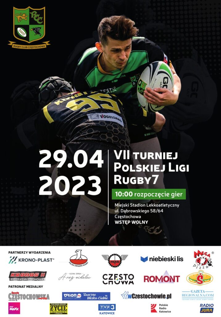 W sobotę w Częstochowie odbędzie się turniej Polskiej Ligi Rugby 7 1