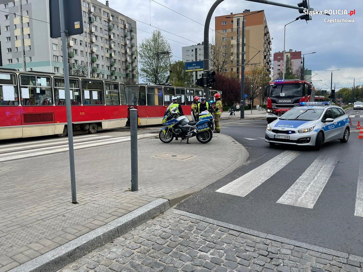 Częstochowa. 72-letni pieszy potrącony przez tramwaj 1