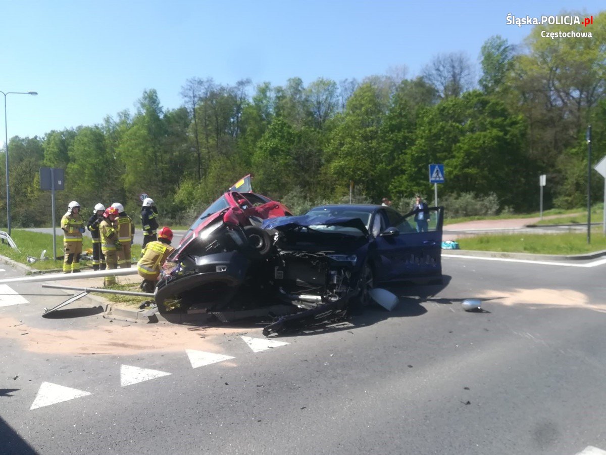 Wypadek na częstochowskich drogach. Na szczęście obyło się bez ofiar 1