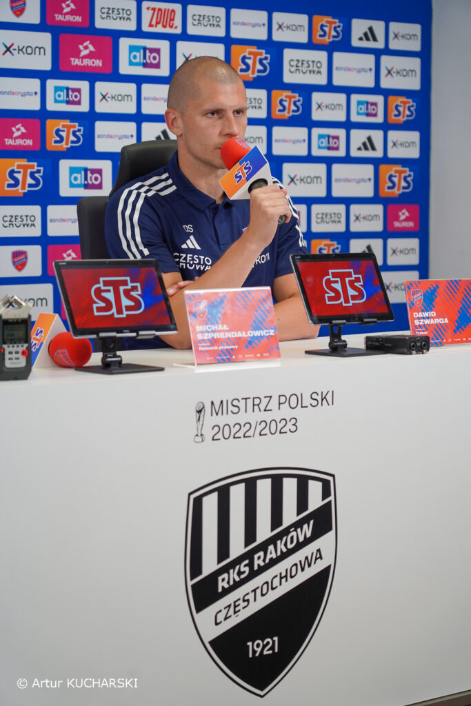 Trener Rakowa Dawid Szwarga przed inauguracją sezonu w PKO BP Ekstraklasie i meczem z Jagiellonią Białystok 2