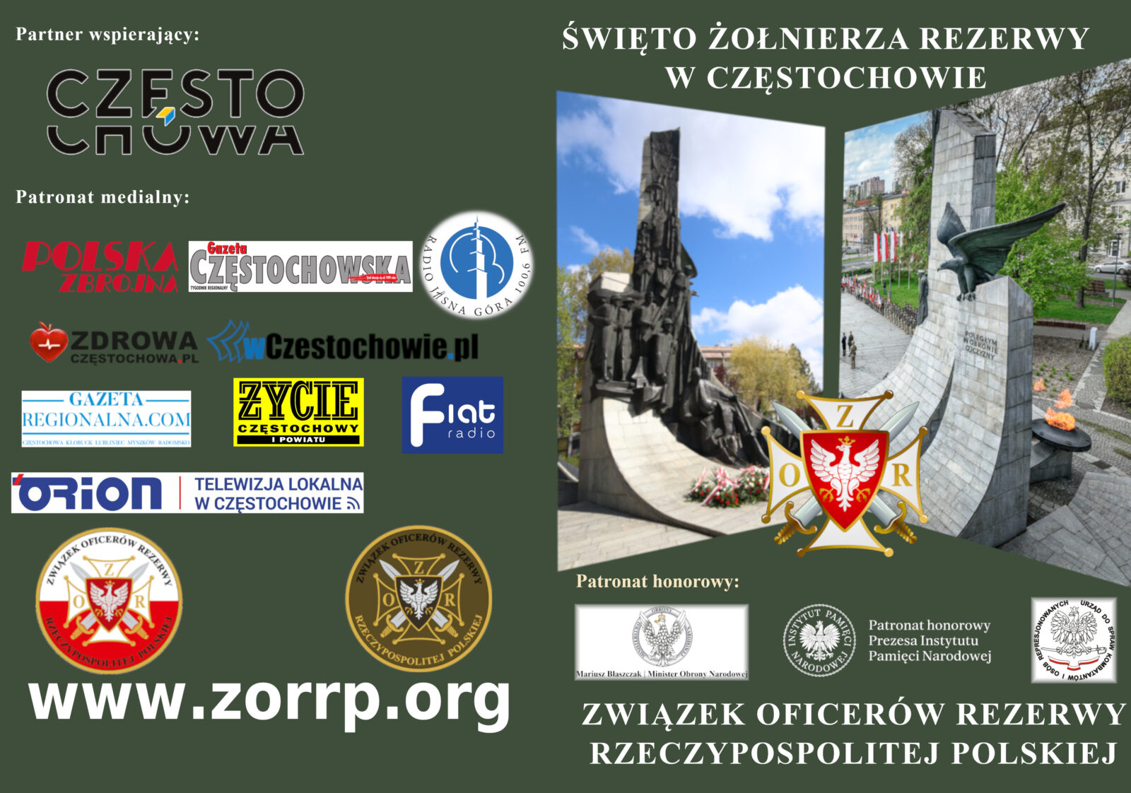 W weekend w Częstochowie odbędzie się Święto Żołnierza Rezerwy organizowane przez ZOR RP 1