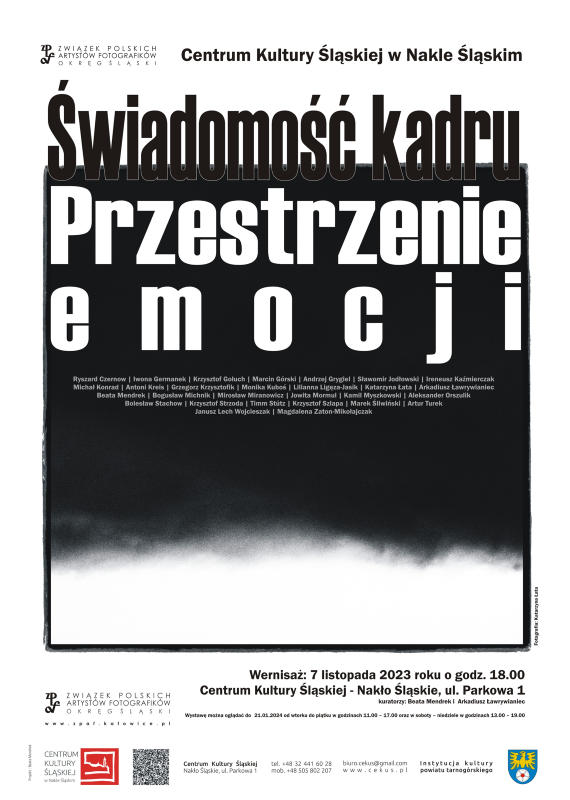 Zbiorowa wystawa fotografii członków ZPAF Okręg Śląski „Przestrzenie emocji”. Wernisaż już 7 listopada w Nakle Śląskim 2