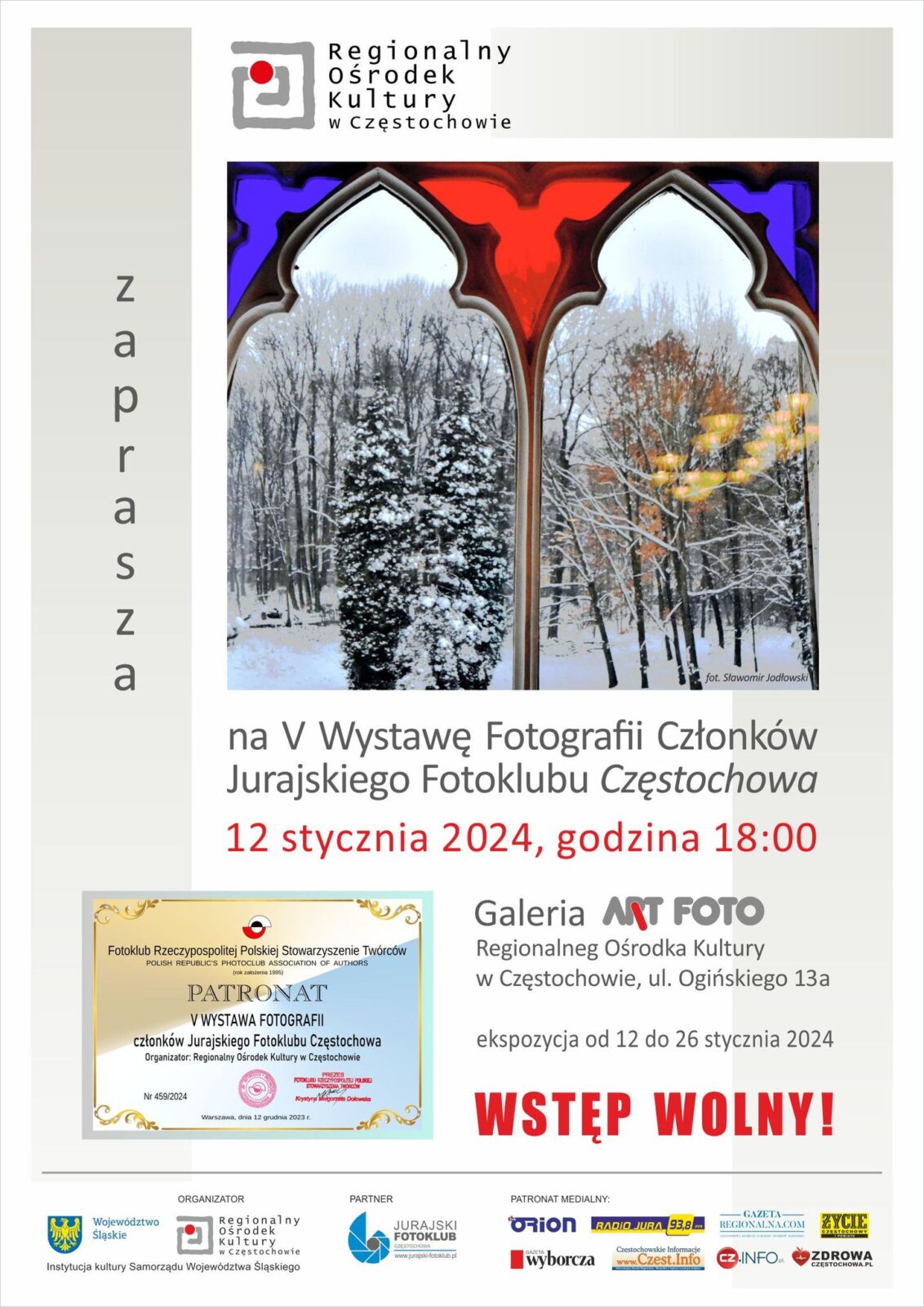 Wernisaż wystawy członków Jurajskiego Fotoklubu Częstochowa już 12 stycznia 2