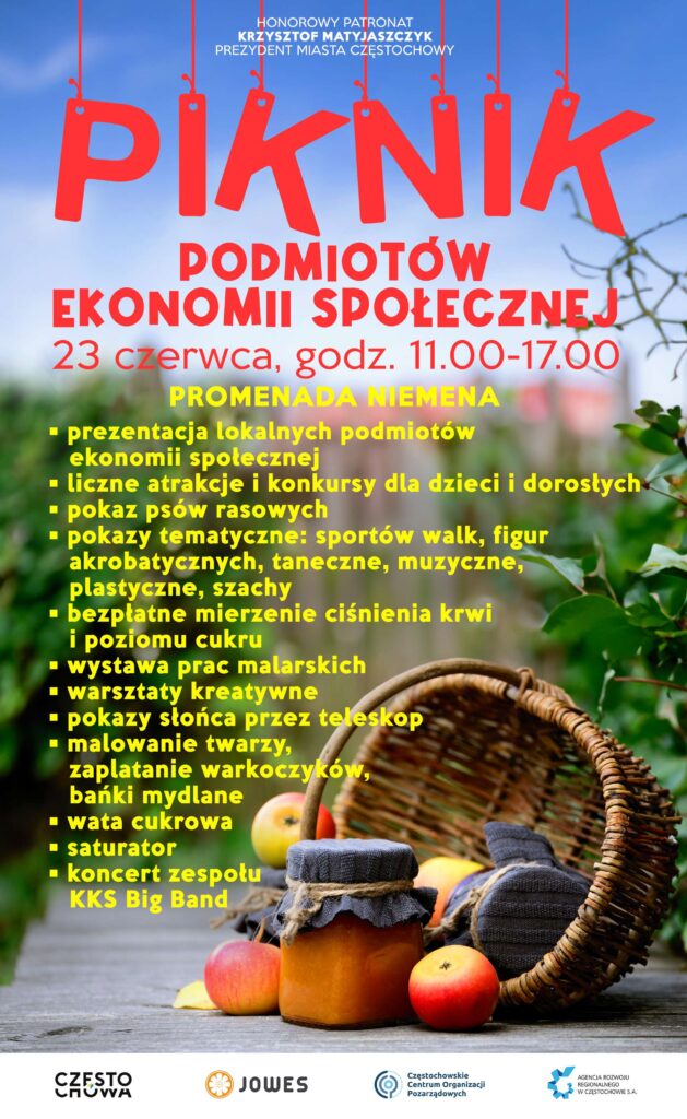 Piknik Podmiotów Ekonomii Społecznej już 23 czerwca w Częstochowie 2