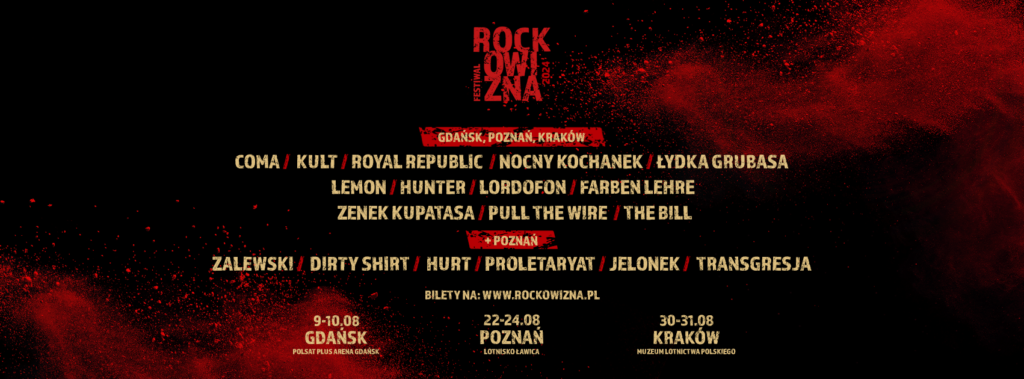 Festiwal Rockowizna 2024. Mamy do rozdania podwójny karnet na koncerty w Krakowie! [KONKURS] 2