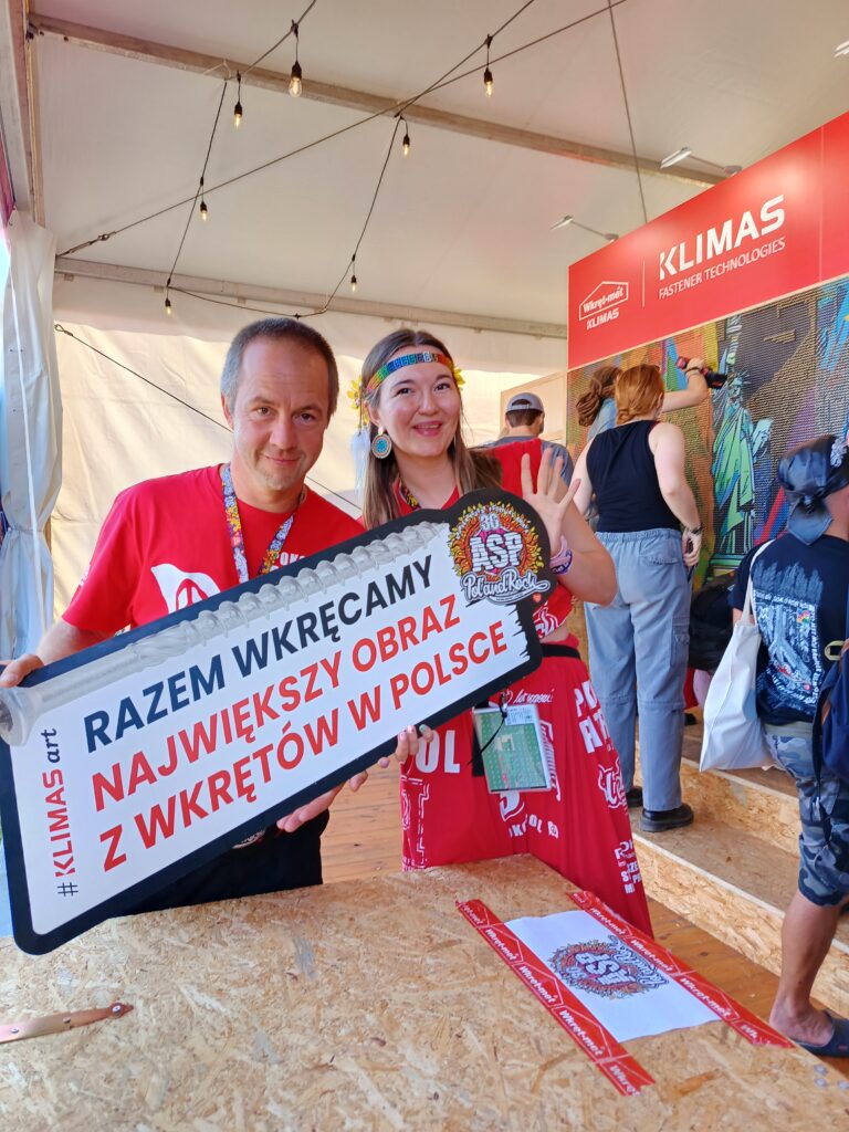 Największy obraz z wkrętów w Polsce – rekordowy wyczyn na Pol’and’Rock Festival 1