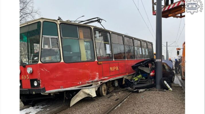 Częstochowa. Osobowe renault zderzyło się z tramwajem 1