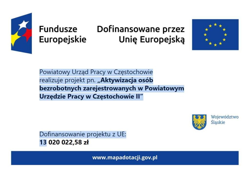 PUP. 15,3 mln zł na program aktywizacji osób bezrobotnych zarejestrowanych w częstochowskiej placówce 2