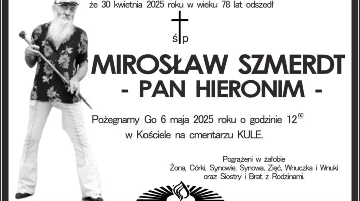 Ogłoszono termin pogrzebu Pana Hieronima. Zostanie pochowany na cmentarzu Kule w Częstochowie. 1