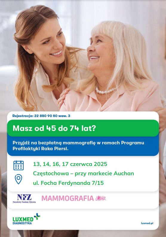 W Częstochowie będzie można znów skorzystać z bezpłatnej mammografii [TERMINY] 2