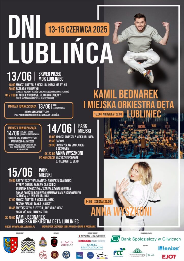 Dni Lublińca wystartują już 13 czerwca! Wśród gwiazd Anna Wyszkoni i Kamil Bednarek 2