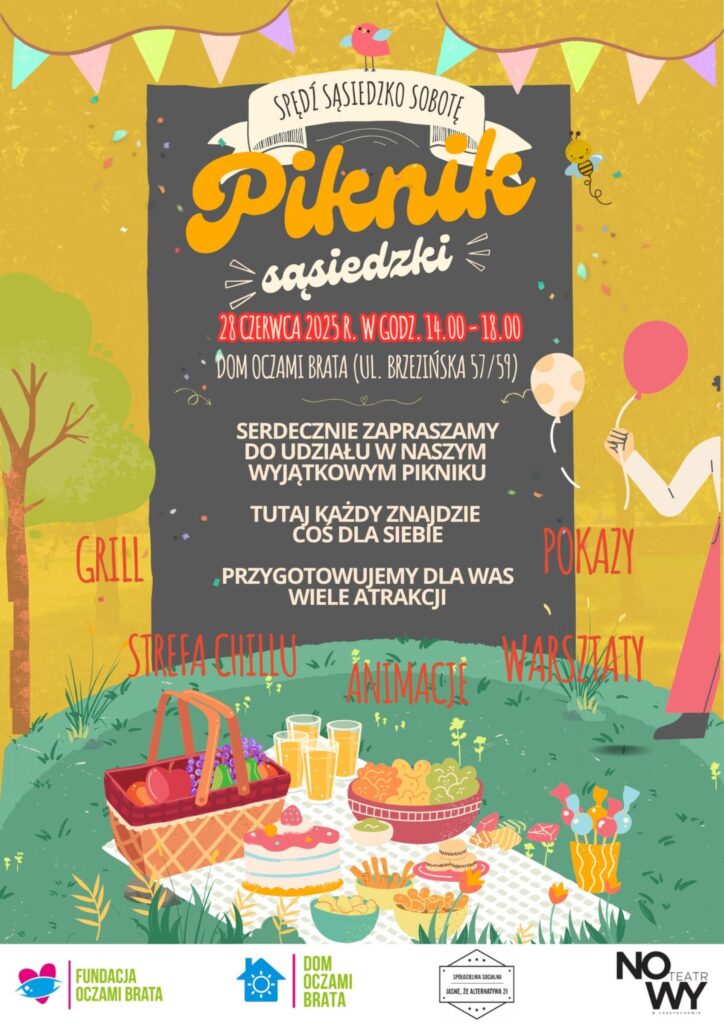 Piknik sąsiedzki w ogrodzie częstochowskiego Domu Oczami Brata już 28 czerwca 2