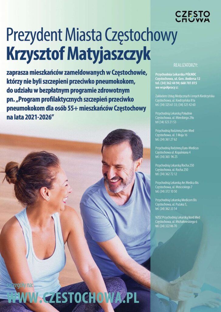 Bezpłatne szczepienia przeciwko pneumokokom w Częstochowie 2