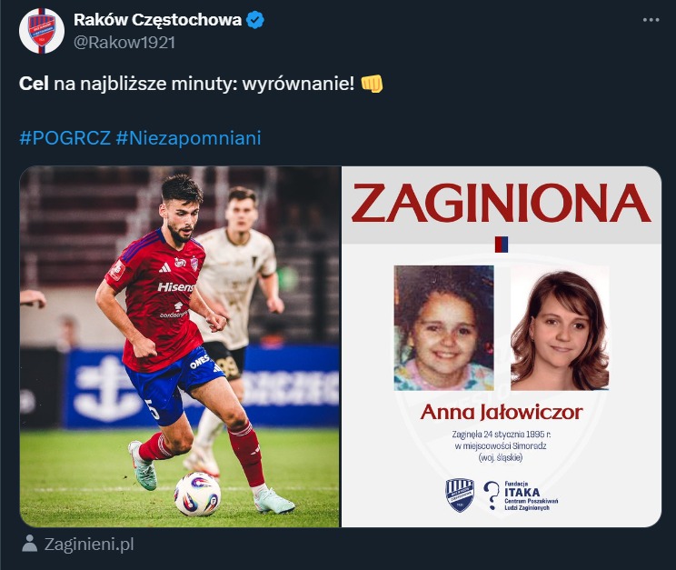 Raków Częstochowa podsumował akcję #Niezapomniani 5