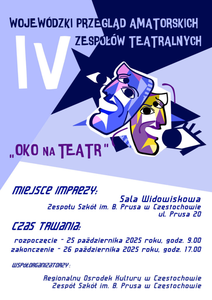 Już w najbliższy weekend IV Wojewódzki Przegląd Amatorskich Zespołów Teatralnych „Oko na Teatr 2025” 2