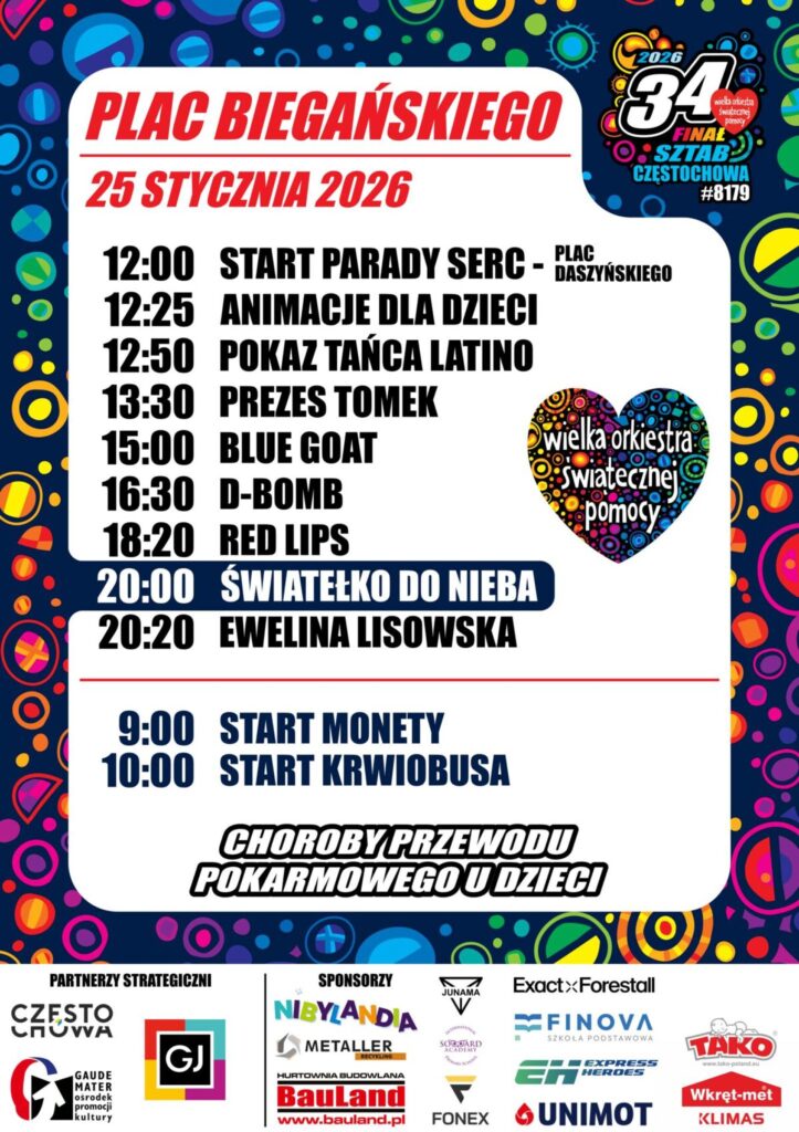 Główne imprezy 34. Finału WOŚP odbędą się w niedzielę, ale w sobotę też będzie się działo... 2