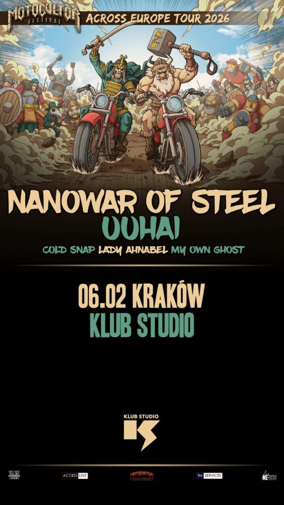 Nanowar of Steel + UUHAI „Motocultor Across Europe Tour 2026” w krakowskim Klubie Studio. Mamy podwójne zaproszenia [KONKURS] 3
