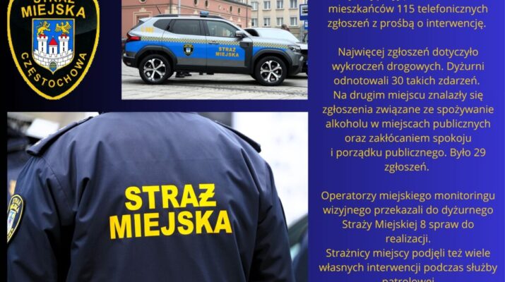 Strażnicy miejscy realizowali telefoniczne zgłoszenia mieszkańców i podejmowali też własne interwencje podczas służby patrolowej 1