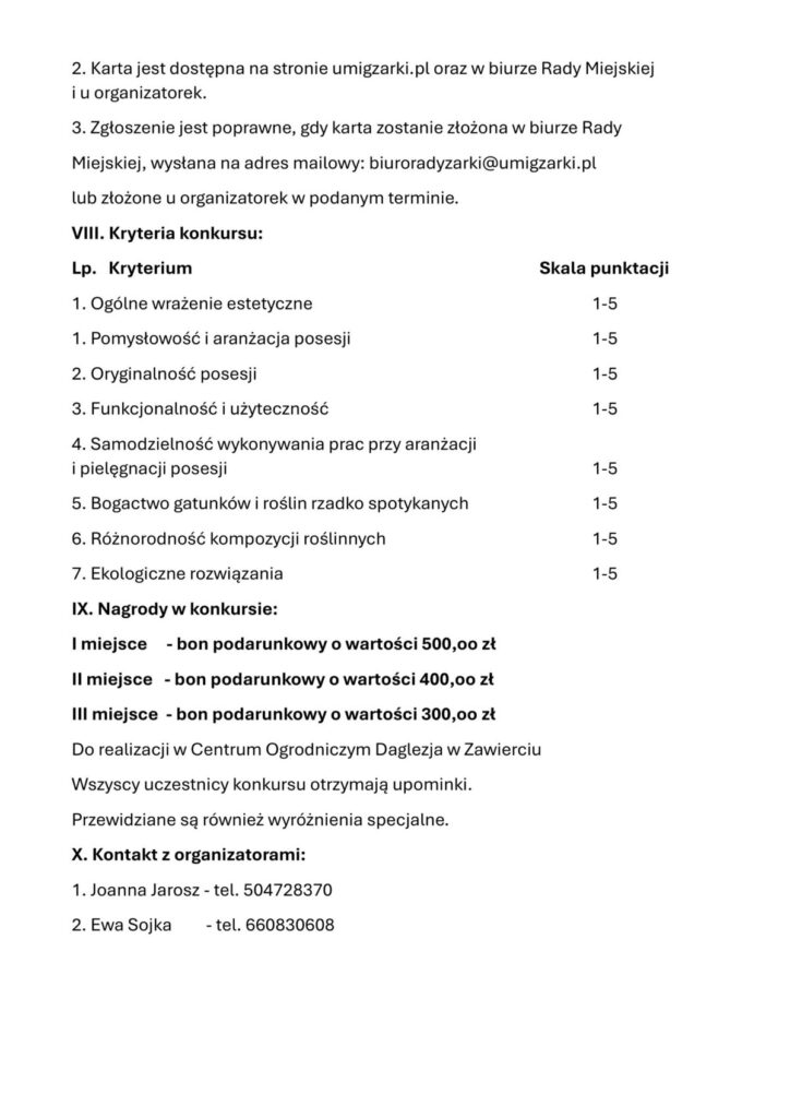 II edycja Konkursu  „Najpiękniejsza posesja w mieście Żarki” ruszyła! 3