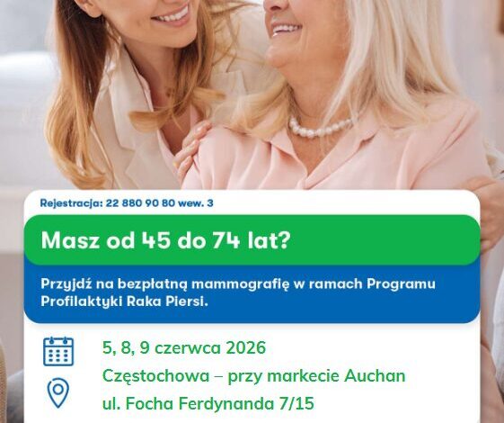 Bezpłatna mammografia już w czerwcu! Kobiety, badajcie się!