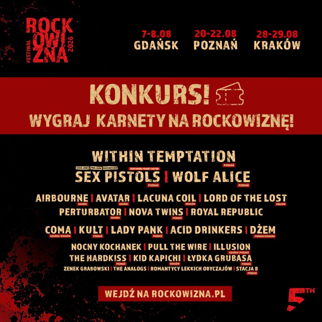 Rockowizna 2026 w Krakowie. Na scenie m.in. Coma i Dżem. Mamy podwójny karnet na cały festiwal [KONKURS] 5