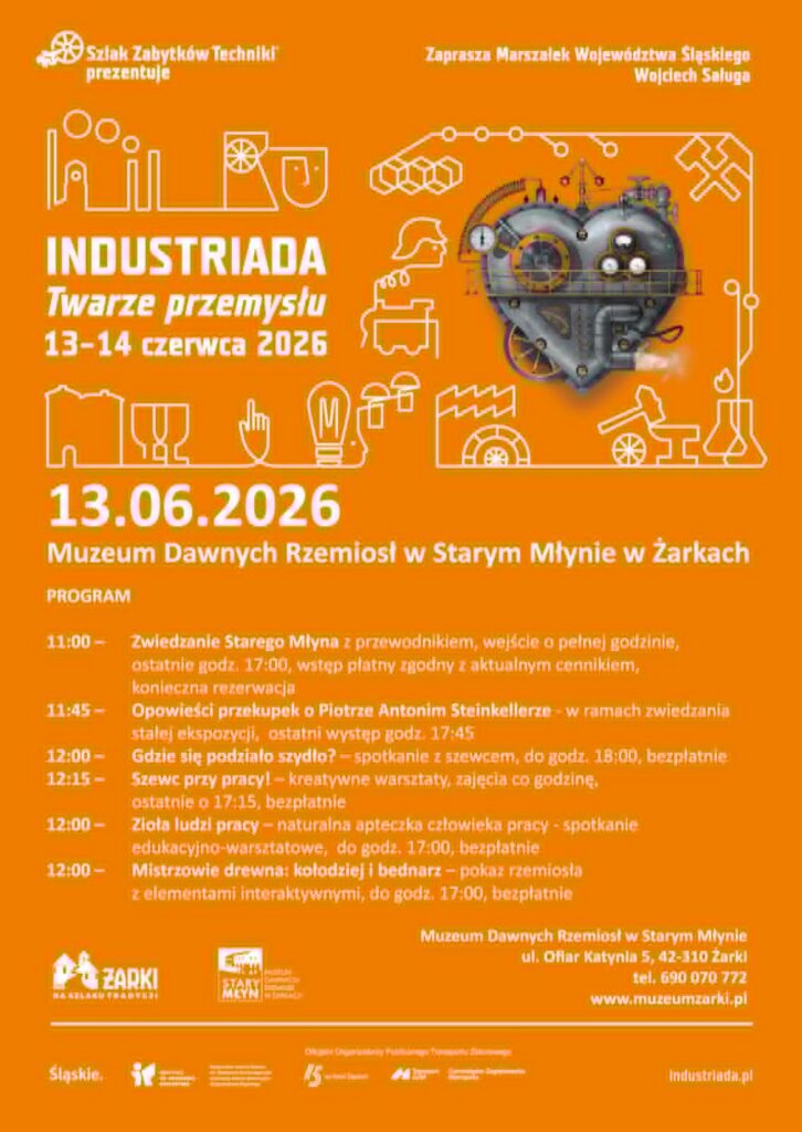 Industriada 2026. Stary Młyn w Żarkach zaprasza 13 czerwca 1