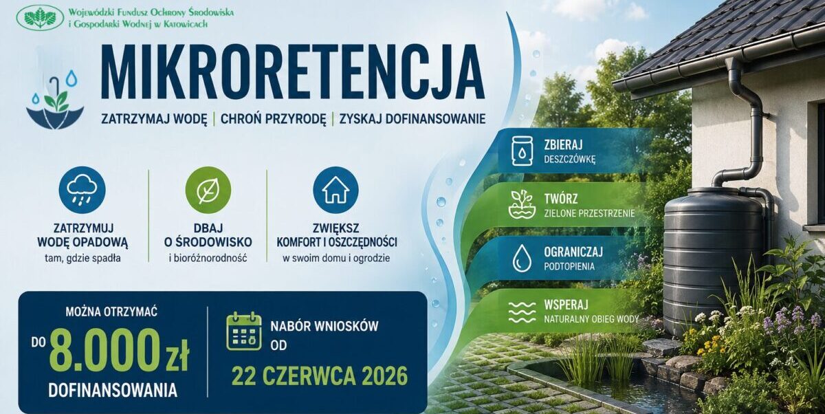 Ekologiczne ABC. Walka z suszą i zapobieganie lokalnym podtopieniom – program Mikroretencja 2026 startuje 22 czerwca!