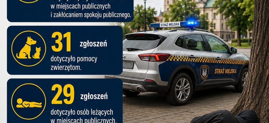 Upały sprawiły, że Straż Miejska odebrała 29 telefonicznych zgłoszeń, które dotyczyły osób leżących w miejscach publicznych