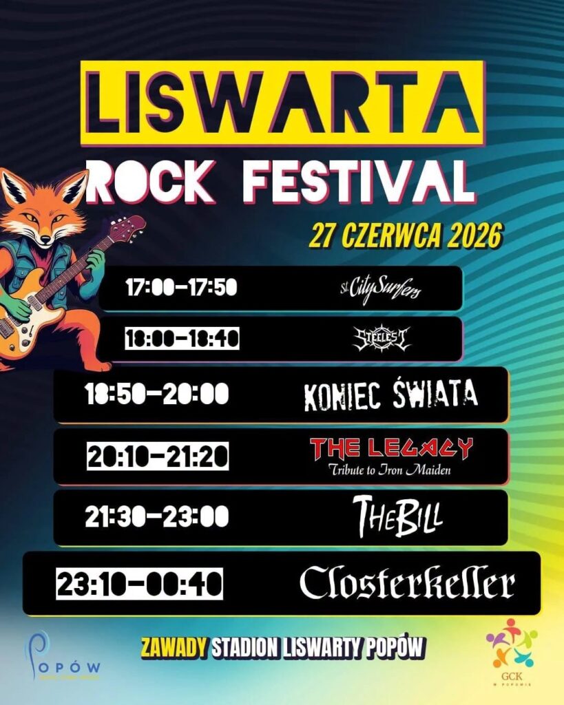 Liswarta Rock Festiwal w gminie Popów – rockowa tradycja nad Liswartą powraca w najbliższy weekend. 2