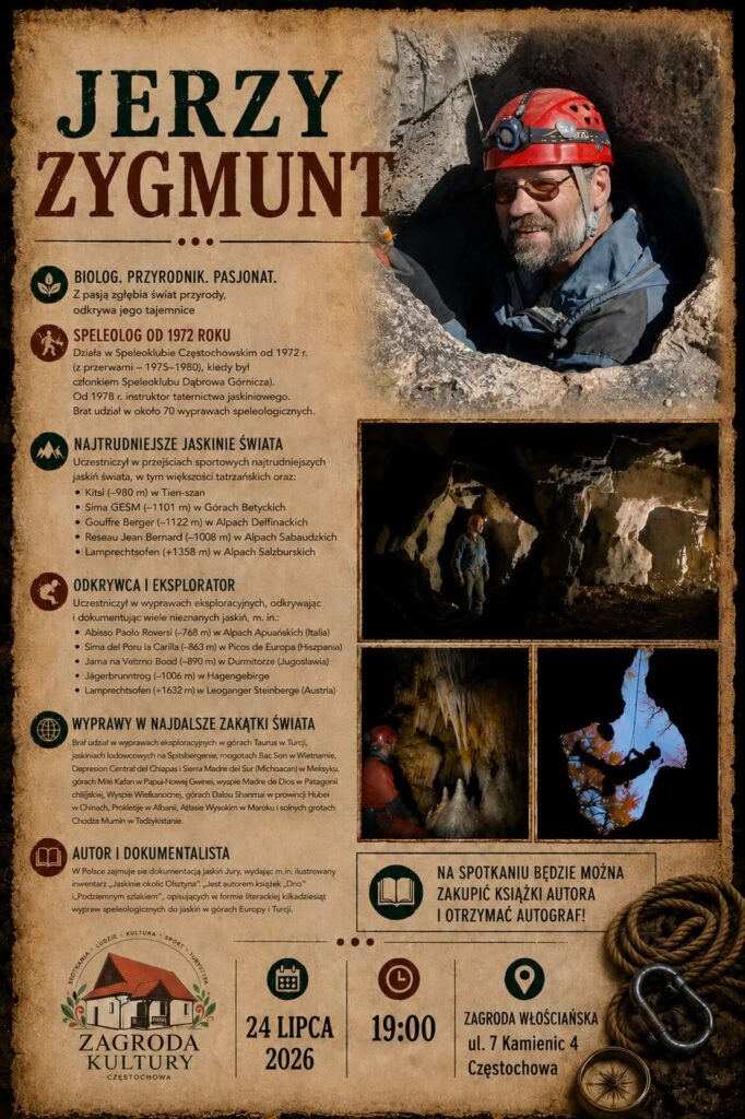 Zagroda Kultury zaprasza do świata jurajskich grot. Gościem będzie Jerzy Zygmunt 2