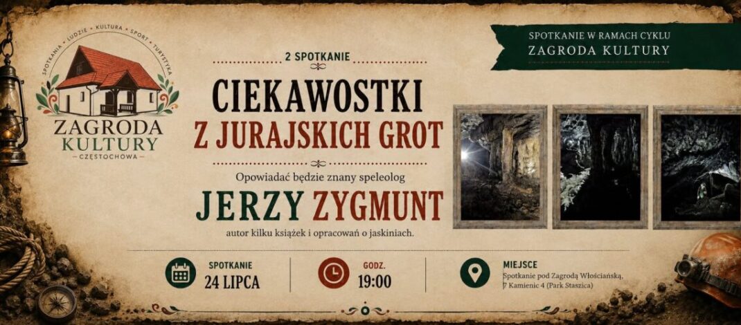 Zagroda Kultury zaprasza do świata jurajskich grot. Gościem będzie Jerzy Zygmunt