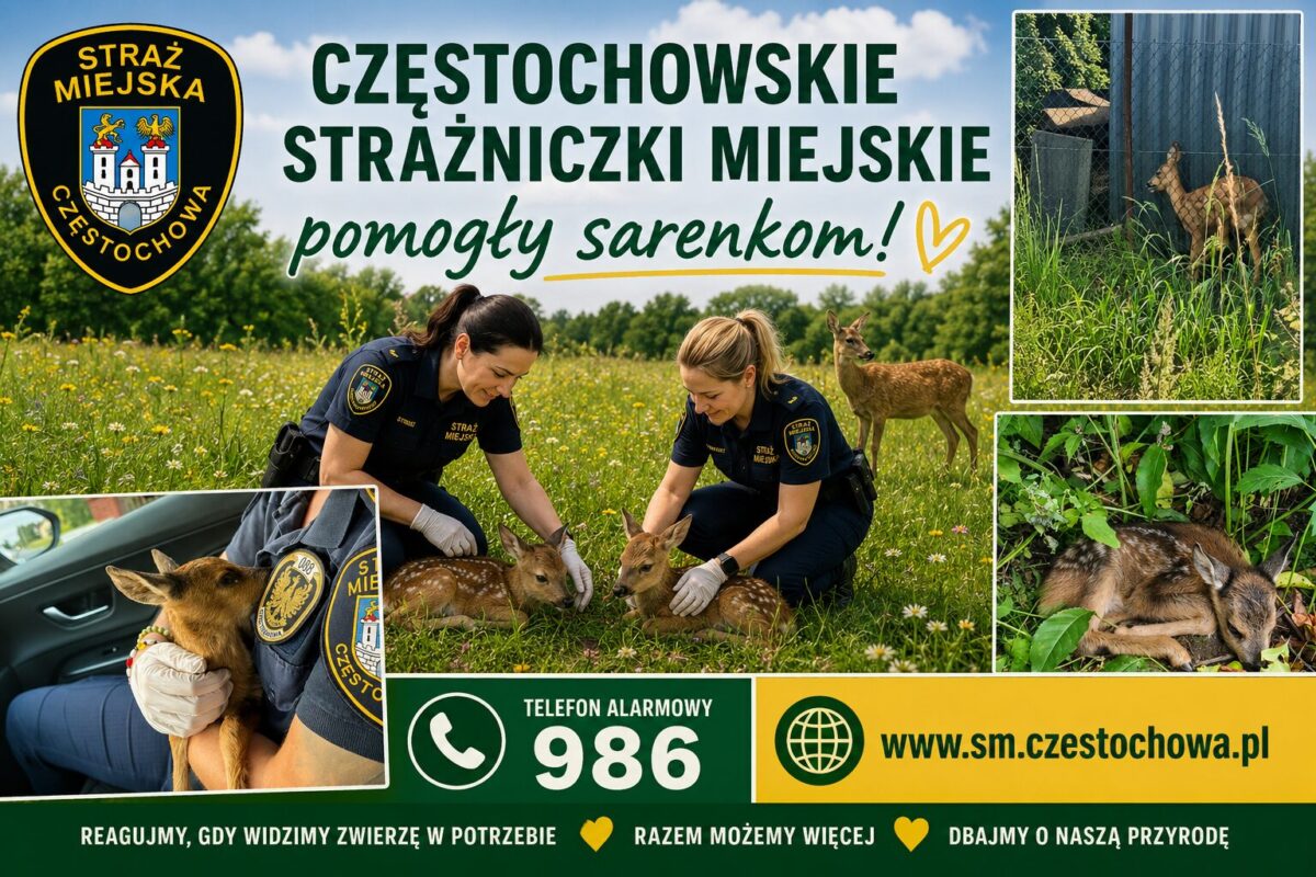 Mieszkaniec znalazł dwie małe sarenki i powiadomił Straż Miejską