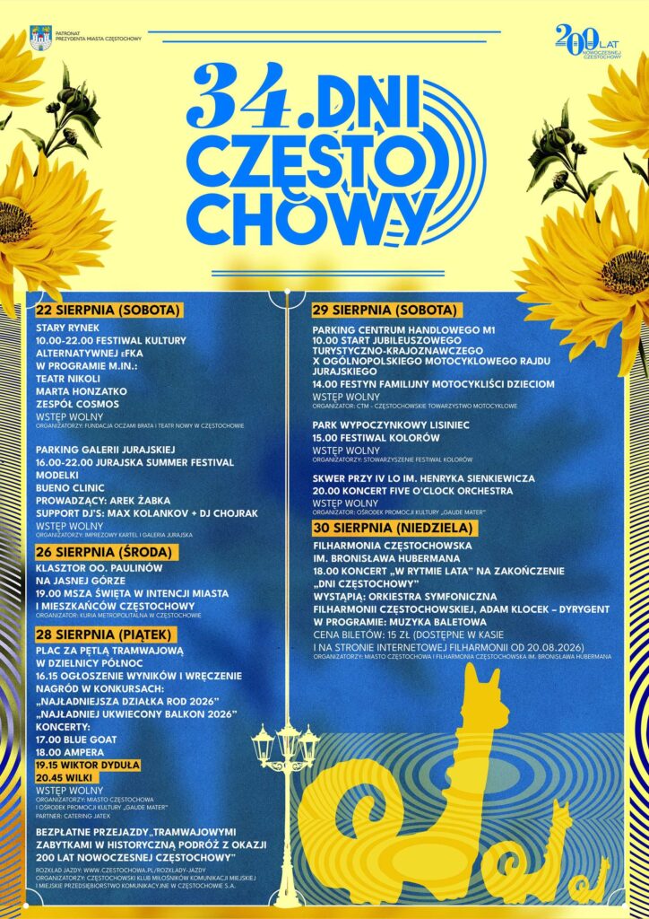 Już wkrótce 34. Dni Częstochowy - znamy już harmonogram imprezy! 1