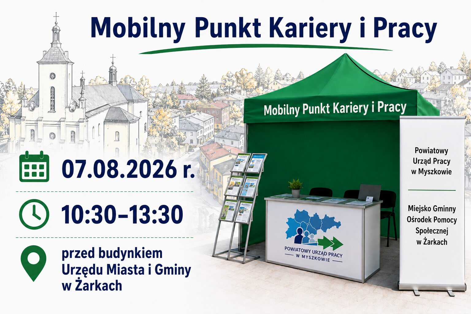 Bezpłatny Mobilny Punkt Kariery i Pracy 7 sierpnia stanie przed UMIG Żarki
